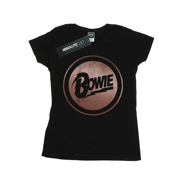 David Bowie Dam/Kvinnor Roséguld Cirkel Bomull T-shirt L Bla Black L