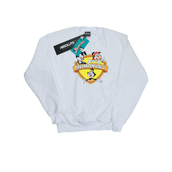 Animaniacs Dam/Damer Logotyp Crest Sweatshirt L Vit White L