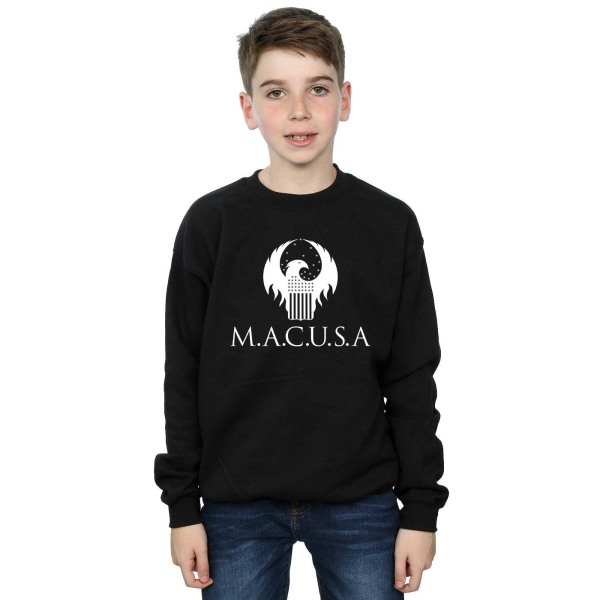 Fantastic Beasts Boys MACUSA Logotröja 12-13 år Svart Black 12-13 Years
