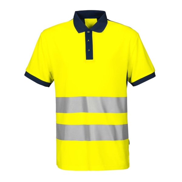 Projob Herr Hi-Vis Pique Polo Shirt XS Gul/Navy Yellow/Navy XS