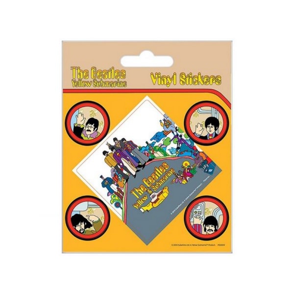 The Beatles gula ubåtsvinylklistermärken (paket med 5) One Siz Multicoloured One Size