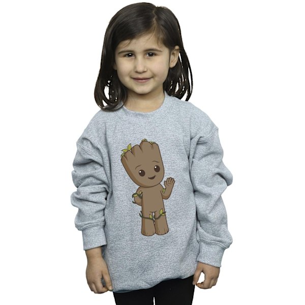 Marvel Girls I Am Groot Söt Groot Sweatshirt 3-4 År Sport Sports Grey 3-4 Years