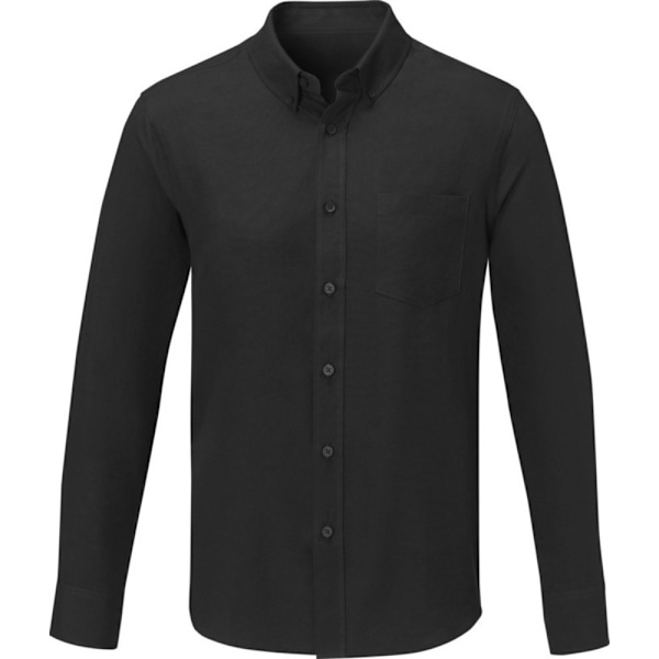 Elevate Mens Pollux Långärmad Skjorta 4XL Solid Black Solid Black 4XL