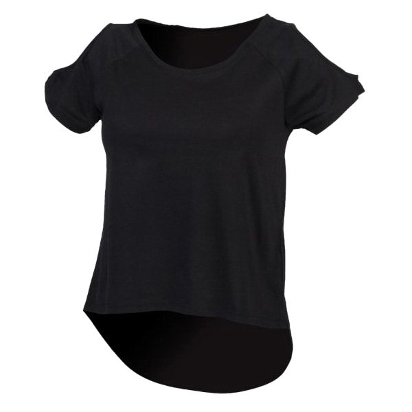 SF Dam/Kvinnor Enfärgad Kortärmad T-shirt Med Drop Detalj 2X Black 2XL