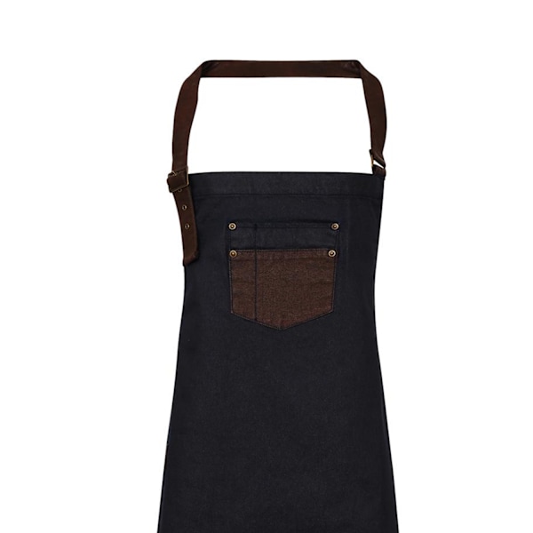 Premier Unisex Vuxen Division Vaxad Look Faux Läder Denim Bi Indigo/Brown Denim One Size