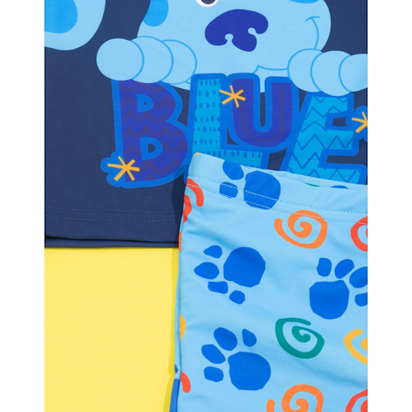 Blue's Clues & You! Pojkars tvådelad baddräkt 18-24 månader Blå Blue 18-24 Months