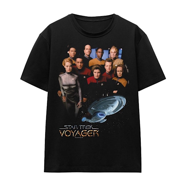 Star Trek Unisex Vuxen Voyager Crew T-Shirt M Svart Black M