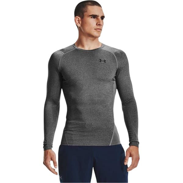 Under Armour Herr HeatGear Base Layer Topp S Carbon Heather Carbon Heather S