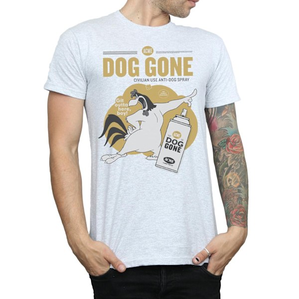Looney Tunes Mens Dog Gone Foghorn Leghorn Bomull T-Shirt L Spo Sports Grey L