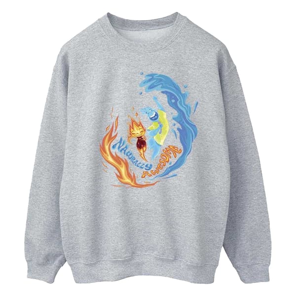 Elemental Dam/Dam Naturally Awesome Sweatshirt M Sport Grå Sport Grey M