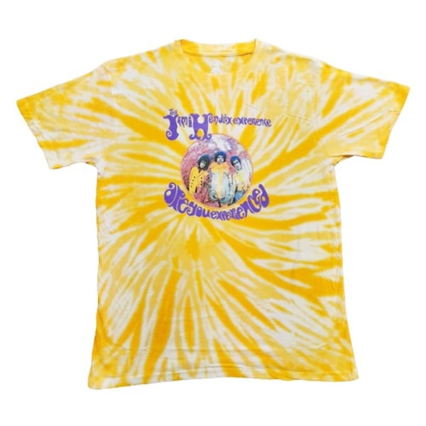 Jimi Hendrix barn/barn är du erfaren Tie Dye T-shirt Yellow 9-10 Years