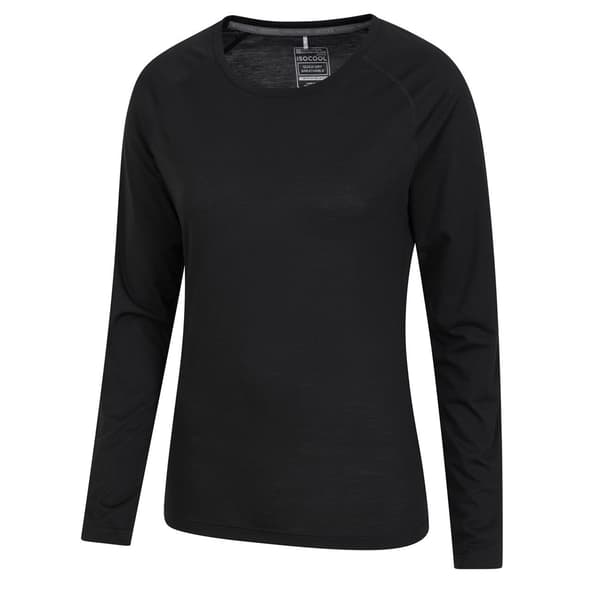 Mountain Warehouse Dam/Dam Quick Dry Långärmad Topp 20 Black 20 UK