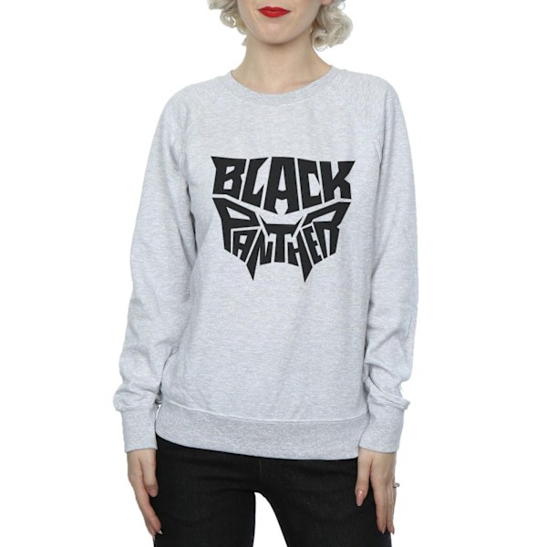 Marvel Womens/Ladies Black Panther Worded Emblem Sweatshirt S H Heather Grey S