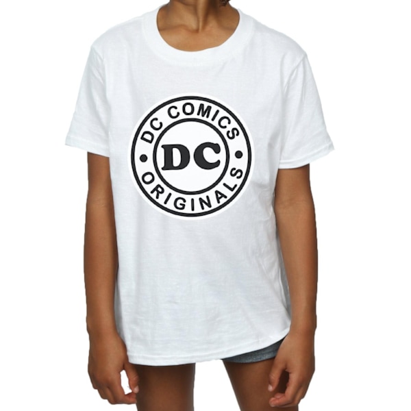 DC Comics Girls DC Originals Logo Bomull T-shirt 9-11 år Vit White 9-11 Years