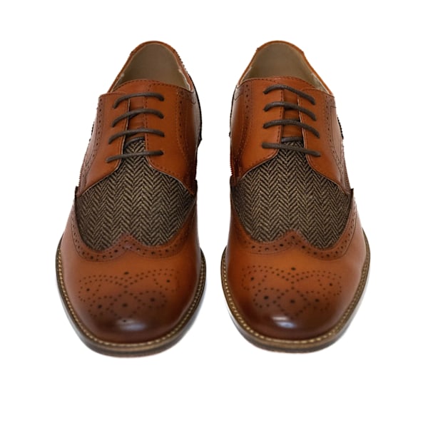 Goor herr 4 Eye läderfodrad Brogue Gibson sko 10 UK Tan Tan 10 UK