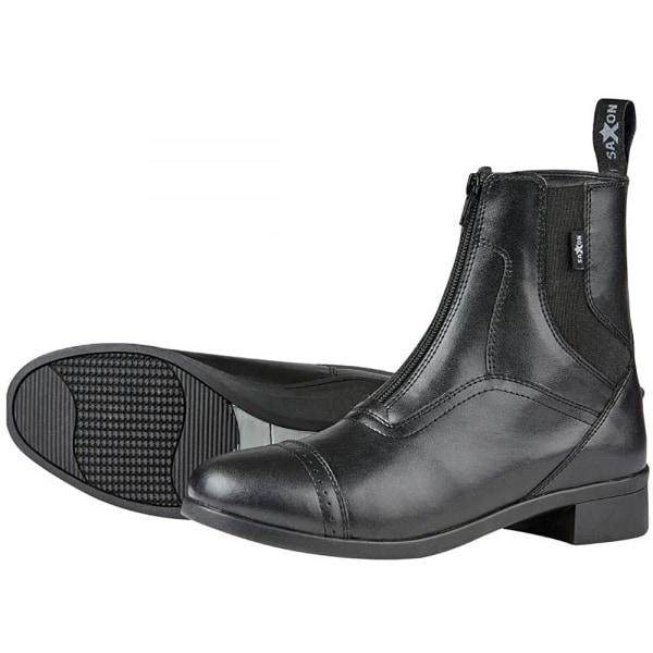 Saxon Childrens/Kids Syntovia Zip Paddock Boots 1 UK Svart Black 1 UK