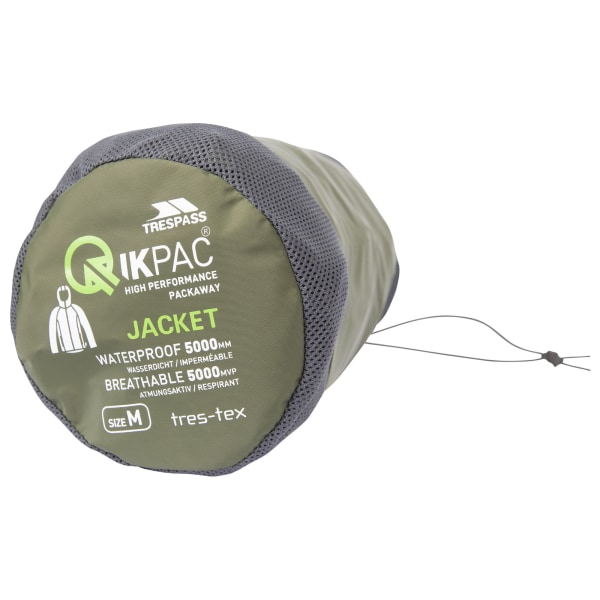 Trespass Adults Unisex Qikpac Packaway Vattentät Jacka L Moss Moss L