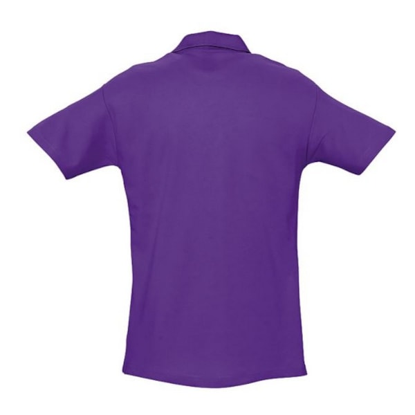 SOLS Herr Spring II Kortärmad Tungvikts Poloskjorta L Mörk Dark Purple L