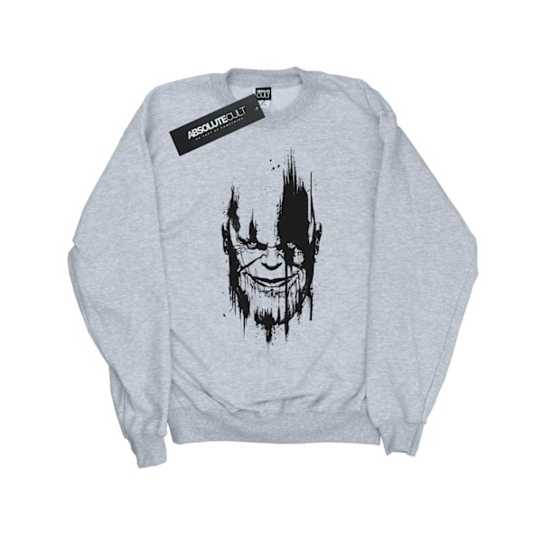 Marvel Boys Avengers Infinity War Thanos Face Sweatshirt 7-8 år Sports Grey 7-8 Years