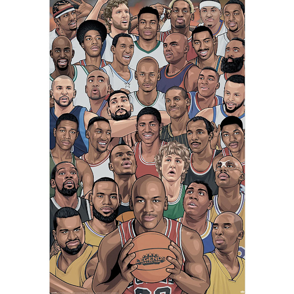 Legends Collection Basketballs Greatest Poster One Size Multico Multicoloured One Size