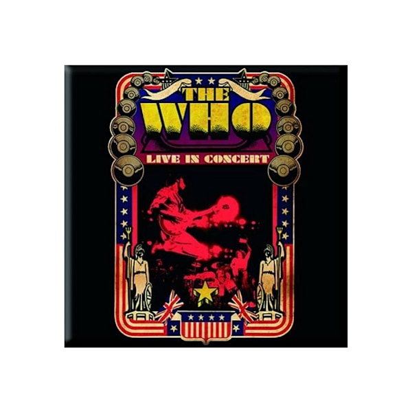 The Who Live In Concert Kylskåpsmagnet En Storlek Svart/Röd/Gul Black/Red/Yellow One Size