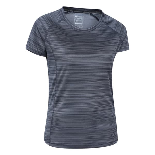 Mountain Warehouse Dam/Dam Endurance Randig T-shirt 10 U Dark Grey 10 UK