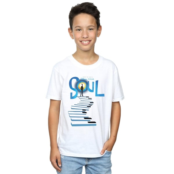 Disney Boys Soul Poster Art T-Shirt 3-4 år Vit White 3-4 Years