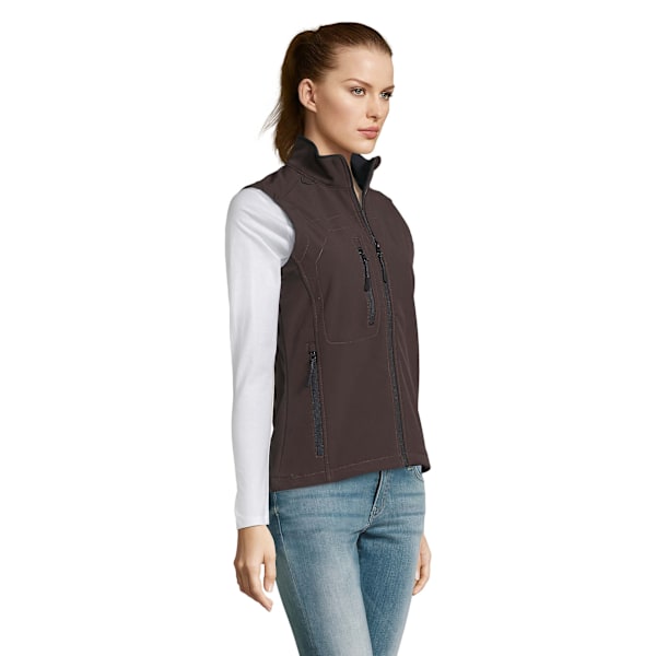 SOLS Dam/Kvinnor Rallye Soft Shell Bodywarmer Jacka L Mörk C Dark Chocolate L