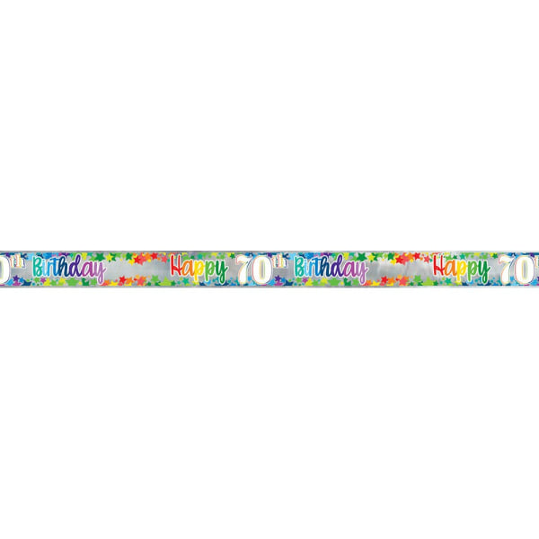 Unik Party Foil Rainbow Stars 70:e Banner One Size Multicolou Multicoloured One Size