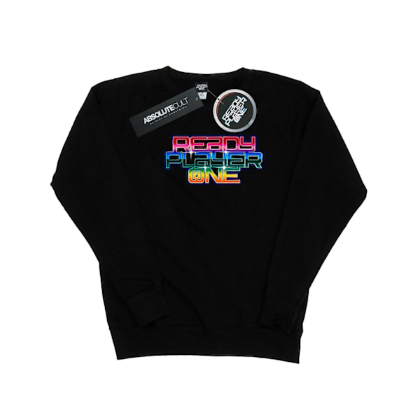 Ready Player One Dam/Kvinnor Regnbågslogga Sweatshirt XL Svart Black XL