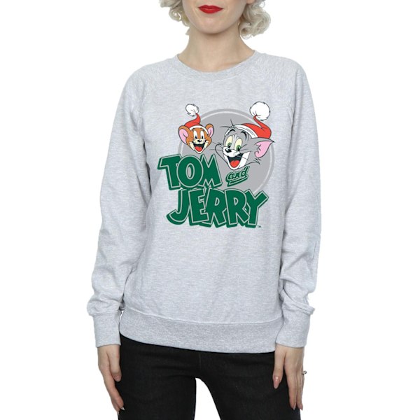 Tom And Jerry Dam/Damer Julhälsningar Sweatshirt M He Heather Grey M