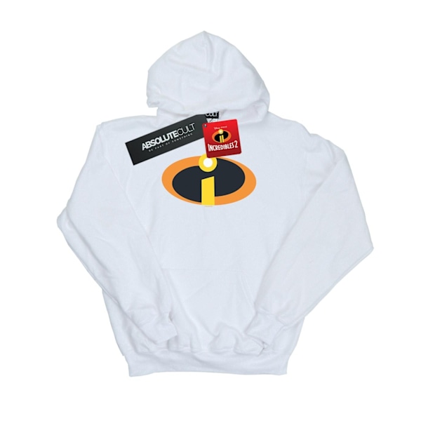 Disney Herr The Incredibles Kostym Logo Hoodie XXL Vit White XXL