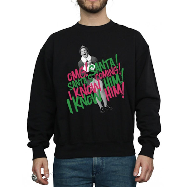 Elf Herr Santa´s Coming Sweatshirt 3XL Svart Black 3XL