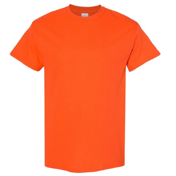 Gildan Herr kraftig bomull kortärmad T-shirt XL Orange Orange XL