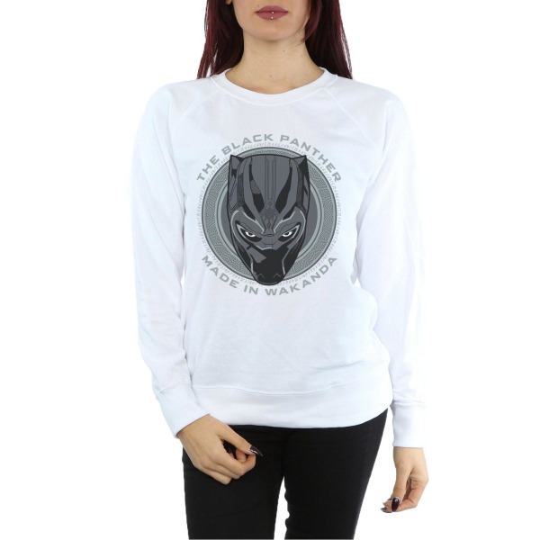 Black Panther Dam/Kvinnor Made In Wakanda Sweatshirt L Vit White L