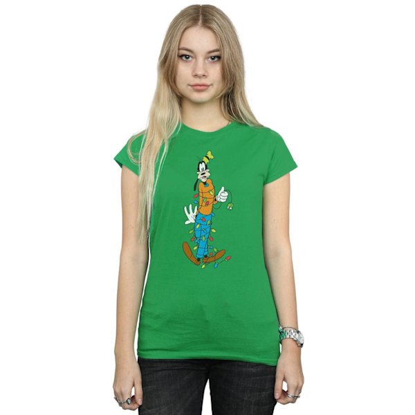 Disney Dam/Kvinnor Goofy Julbelysning Bomull T-shirt M Ir Irish Green M