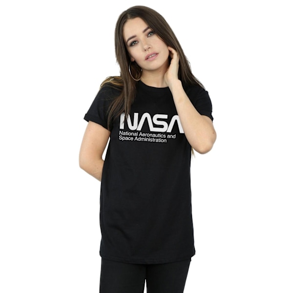 NASA Dam/Kvinnor Aeronautics And Space Bomull Boyfriend T-Shi Black M