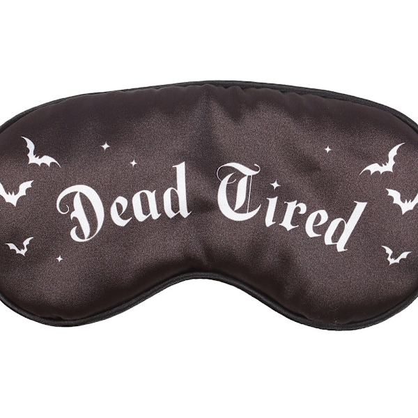 Something Different Dead Tired Satin Ögonmask One Size Svart Black One Size