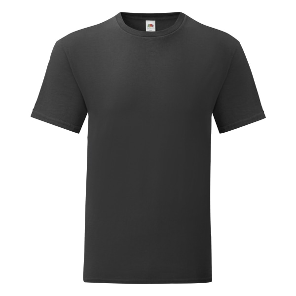 Fruit Of The Loom Iconic T-shirt för män (pack om 5) XL Svart Black XL