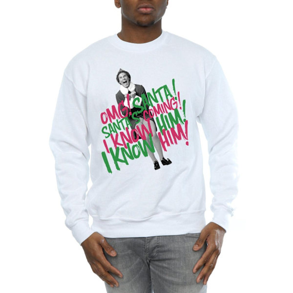 Elf Herr Santa´s Coming Sweatshirt 3XL Vit White 3XL