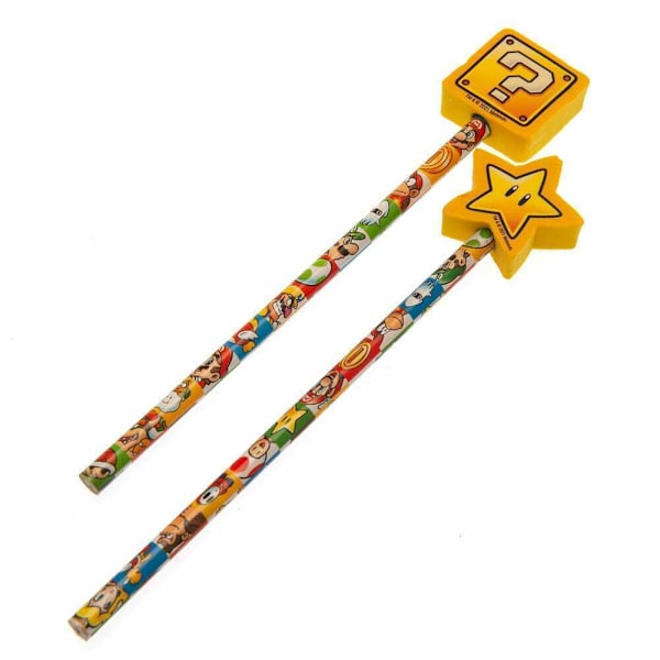 Super Mario Färgblock Pennskrin (2-pack) En Storlek Flerfärgad Multicoloured One Size
