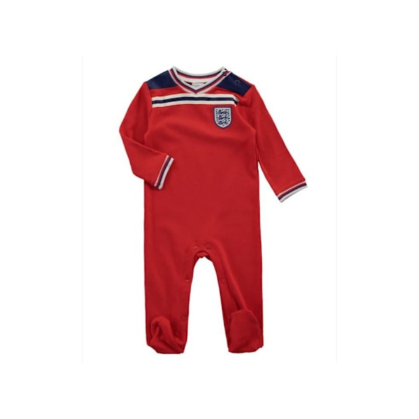 England FA Baby Away Kit Sleepsuit 6-9 månader Röd Red 6-9 Months