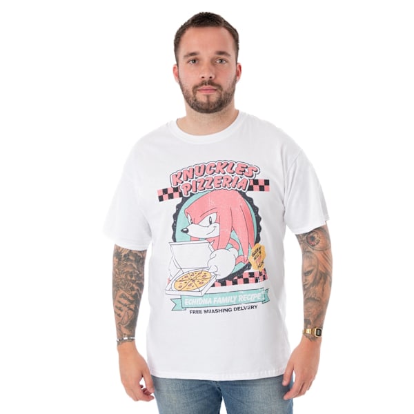 Sonic The Hedgehog Herr Knuckles Pizzeria Kortärmad T-shirt White XL