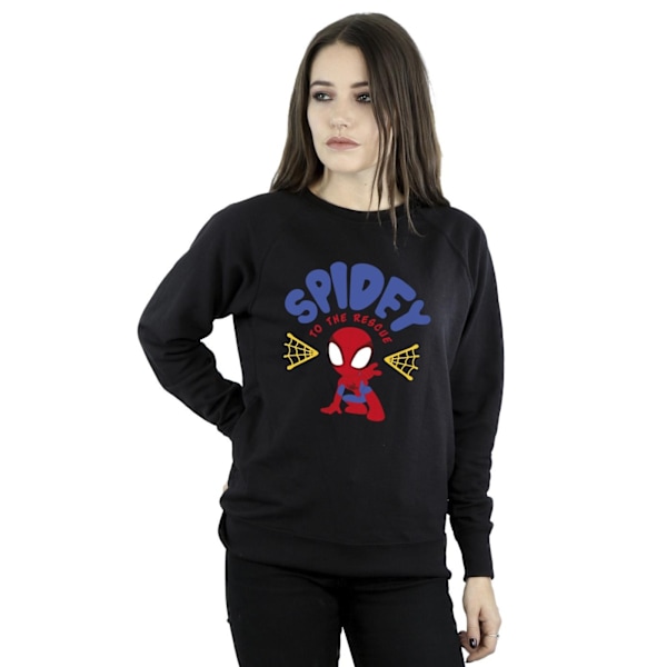 Marvel Dam/Kvinnor Spidey Och Hans Fantastiska Vänner Räddningssweatshirt Black 4XL