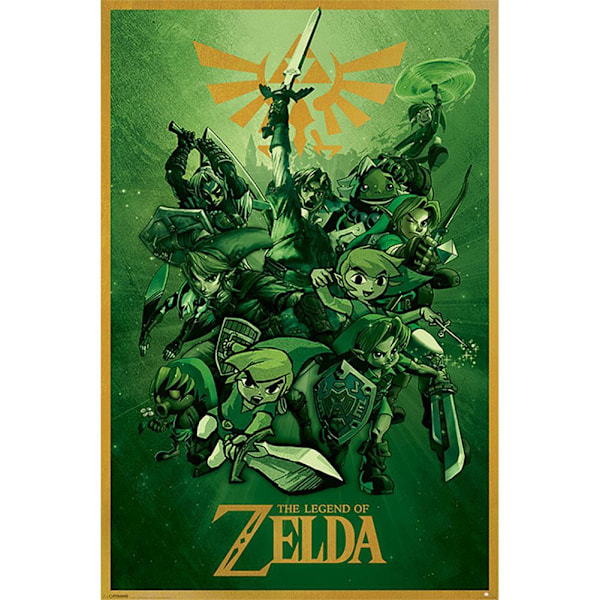 The Legend Of Zelda Link Poster 61cm x 91.5cm Multifärgad Multicoloured 61cm x 91.5cm