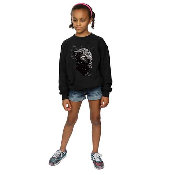 Marvel Girls Black Panther Tribe Mask Sweatshirt 12-13 år Bl Black 12-13 Years