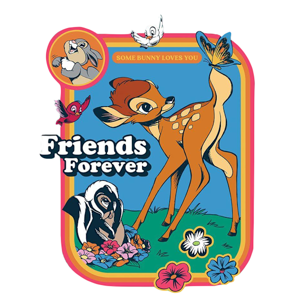 Disney Storybook Time Friends Forever Bambi Pappersprint 40cm x Multicoloured 40cm x 30cm
