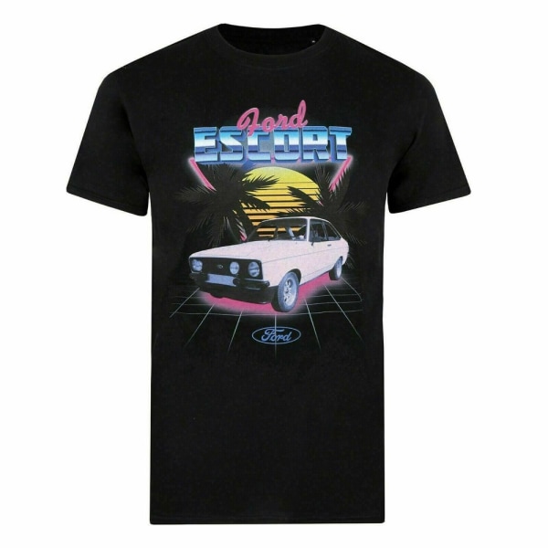 Ford Mens Retrowave Escort T-Shirt XXL Svart Black XXL