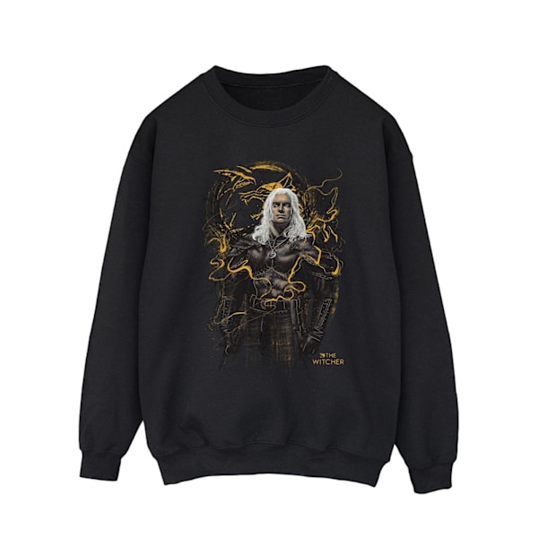 Netflix The Witcher Smoking Wolf Sweatshirt M Svart Black M