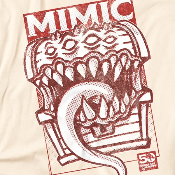 Dungeons & Dragons Herr Mimic Vintage 50-års T-shirt S Natur Natural S